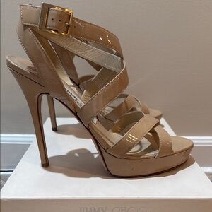 Jimmy Choo Tan High Stiletto Heels